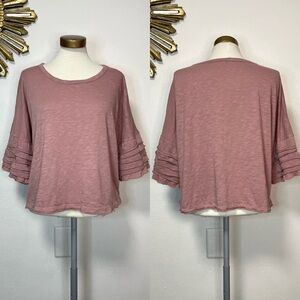 Splendid Ruffle Sleeve Top